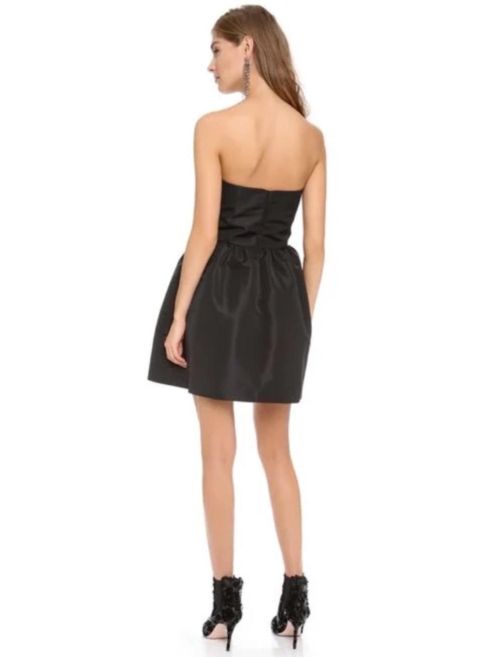 RED Valentino Taffeta Strapless Bow Mini dress - Little Black Dress 40 IT US 4 - Picture 2 of 5